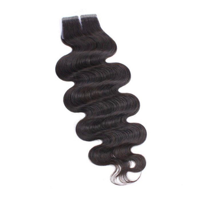 Tape In Hair Extensions Grade Body wave remy hair natural color - pegasuswholesale