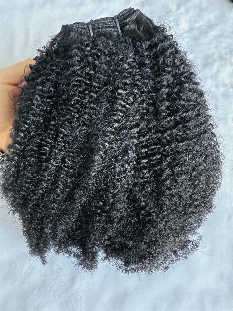 4C hair weft 1B color hai extensions 100% human hair top quality - pegasuswholesale