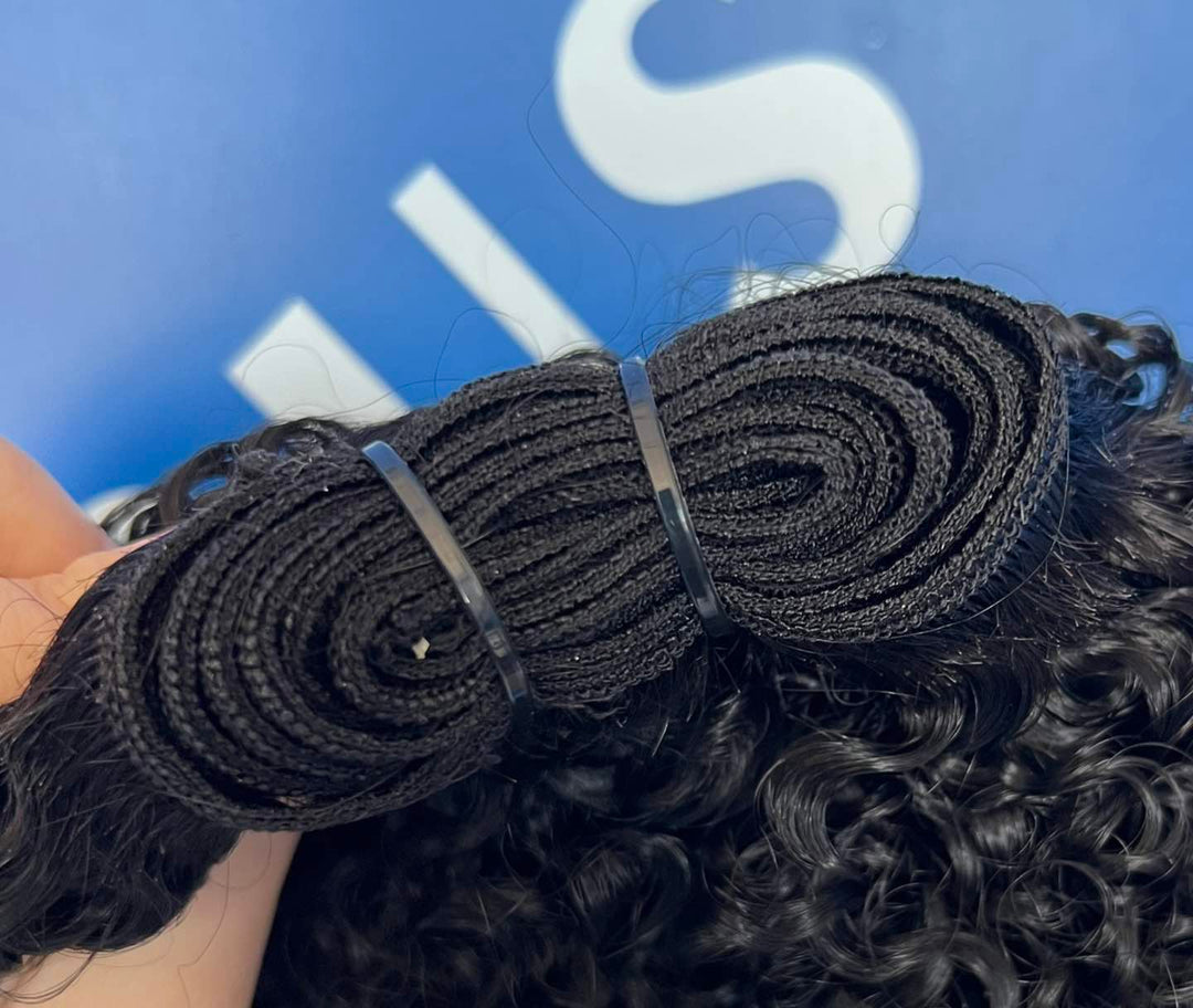 4C hair weft 1B color hai extensions 100% human hair top quality - pegasuswholesale