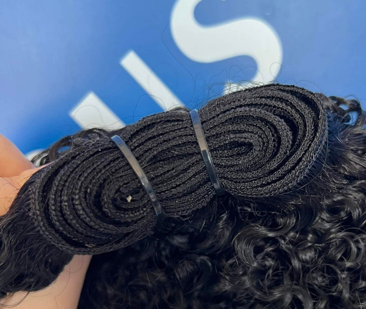 4C hair weft 1B color hai extensions 100% human hair top quality - pegasuswholesale