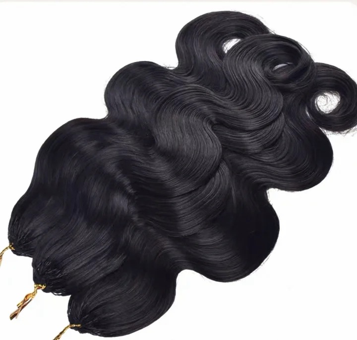 BODY WAVE Crochet hair extensions 100% human hair top quality - pegasuswholesale