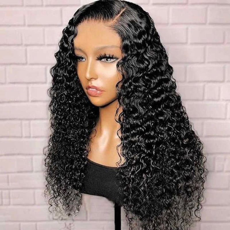 HD Swiss Lace 13x6" Frontal Wigs Deep Wave Human Hair Brazilian - pegasuswholesale