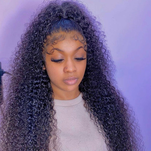 13x6 Transparent Lace Frontal Wigs Kinky Curly Hair 5x5 6x6 Closure Wigs - pegasuswholesale