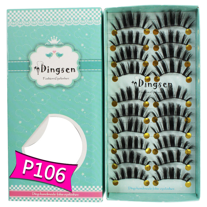 10 Pairs 3D Soft Faux Mink False Eyelashes Natural Messy 【PEGE01】 - pegasuswholesale