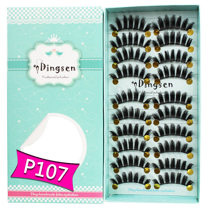 10 Pairs 3D Soft Faux Mink False Eyelashes Natural Messy 【PEGE01】 - pegasuswholesale