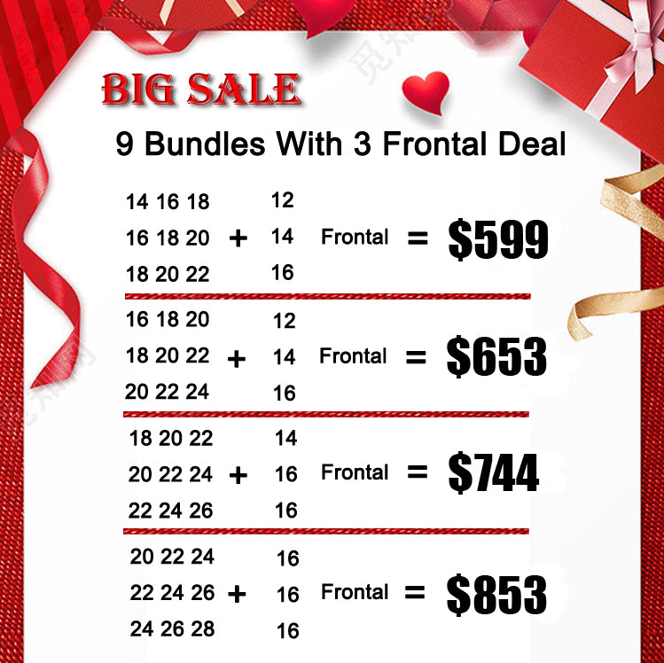 Big Sale 9 Bundles Hair With 3 Frontal Deal 