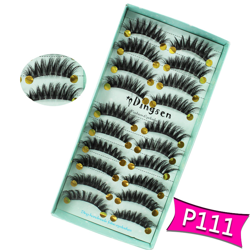 10 Pairs 3D Soft Faux Mink False Eyelashes Natural Messy 【PEGE01】 - pegasuswholesale