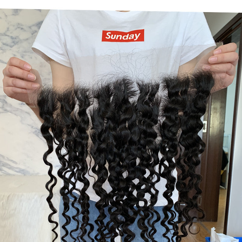DEEP WAVE CURLY HD LACE HIGH DEFINITION SWISS LACE 13X4 FRONTAL CLOSURE【PWH2201】 - pegasuswholesale