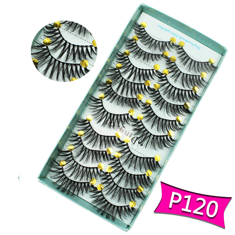 10 Pairs 3D Soft Faux Mink False Eyelashes Natural Messy 【PEGE01】 - pegasuswholesale