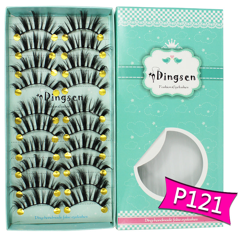 10 Pairs 3D Soft Faux Mink False Eyelashes Natural Messy 【PEGE01】 - pegasuswholesale