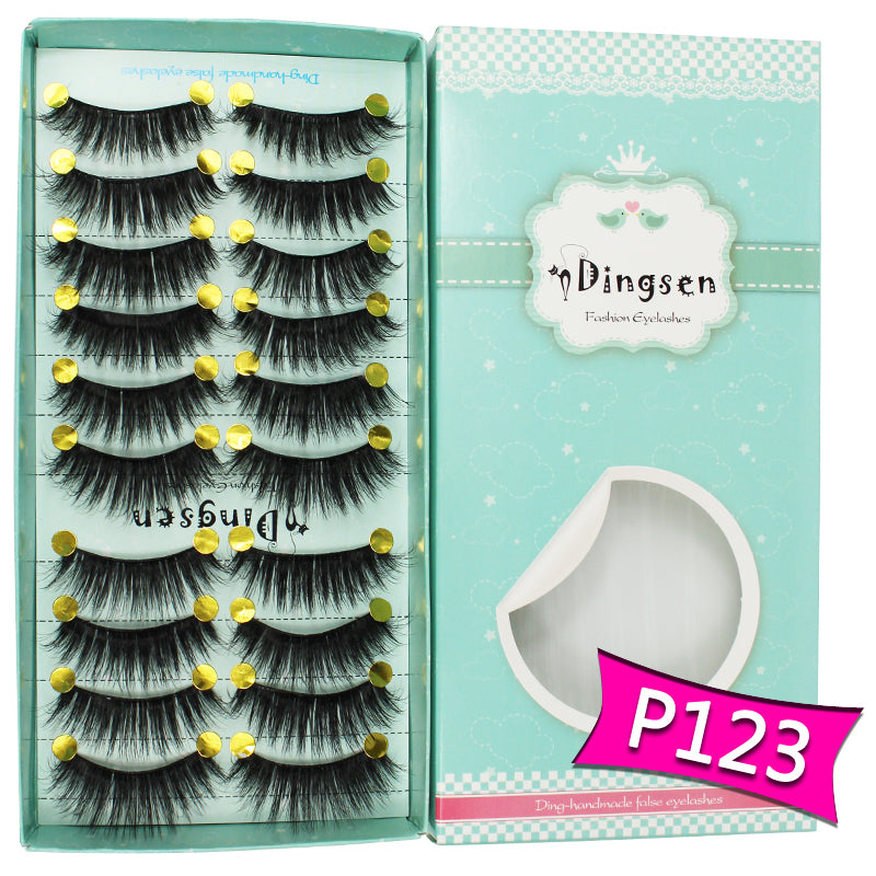10 Pairs 3D Soft Faux Mink False Eyelashes Natural Messy 【PEGE01】 - pegasuswholesale