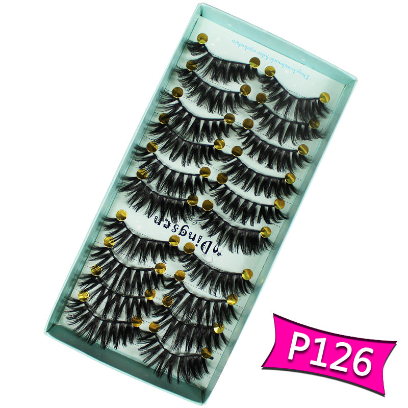 10 Pairs 3D Soft Faux Mink False Eyelashes Natural Messy 【PEGE01】 - pegasuswholesale