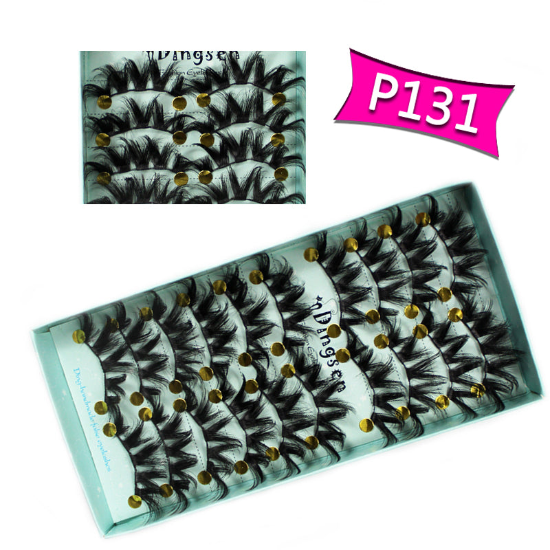 10 Pairs 3D Soft Faux Mink False Eyelashes Natural Messy 【PEGE01】 - pegasuswholesale