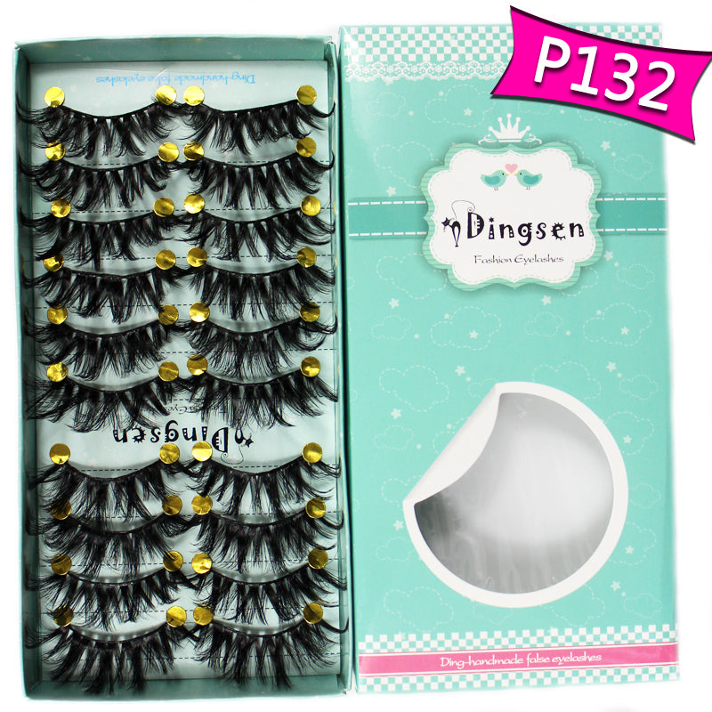 10 Pairs 3D Soft Faux Mink False Eyelashes Natural Messy 【PEGE01】 - pegasuswholesale