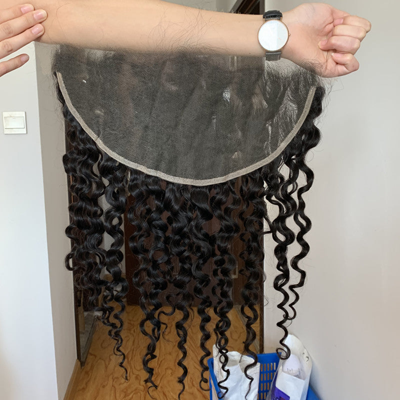 DEEP WAVE CURLY HD LACE HIGH DEFINITION SWISS LACE 13X4 FRONTAL CLOSURE【PWH2201】 - pegasuswholesale
