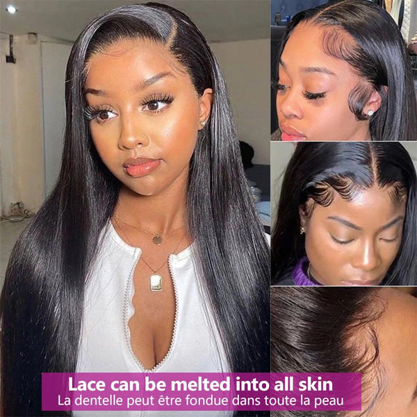 HD Lace 6x6 Closure Wig Straight Human Hair 13x6 Front Wigs - pegasuswholesale