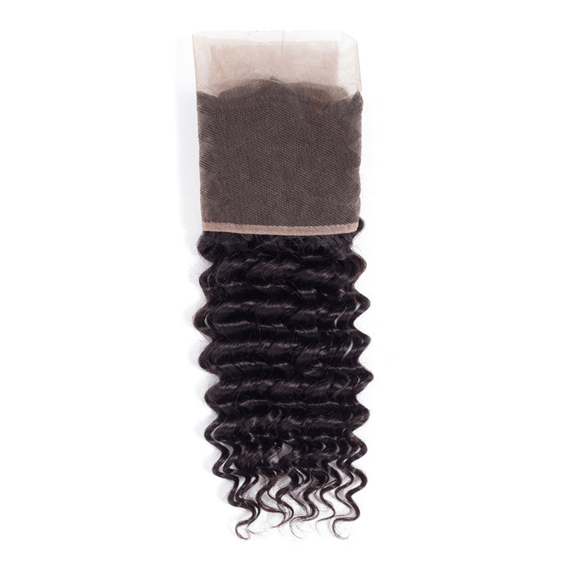 Deep Wave 3 Bundles With 13x4 lace Frontal Peruvian Hair - pegasuswholesale