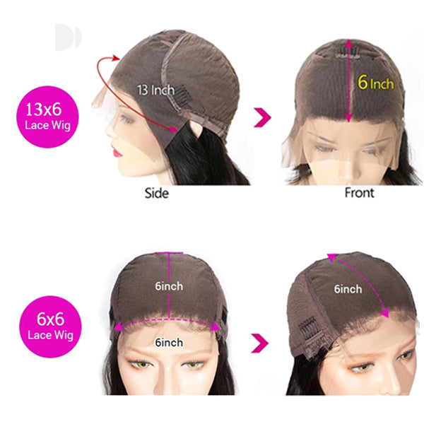 13x6 Transparent Lace Frontal Wigs Body Wave Hair 5x5 6x6 Closure Wigs - pegasuswholesale