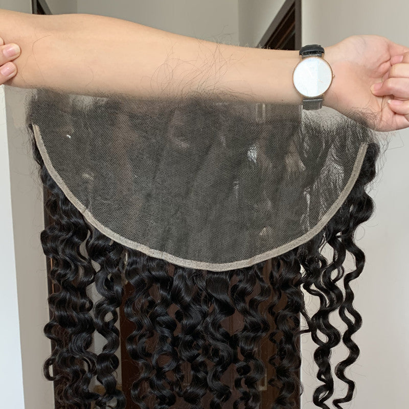 DEEP WAVE CURLY HD LACE HIGH DEFINITION SWISS LACE 13X4 FRONTAL CLOSURE【PWH2201】 - pegasuswholesale