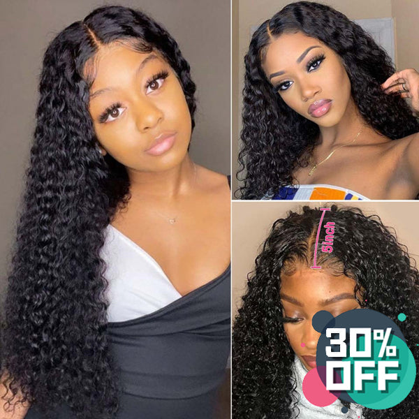 Transparent Lace Frontal Closure Wig 4x4 5x5 13x4 Curly Human Hair 150% 180% - pegasuswholesale