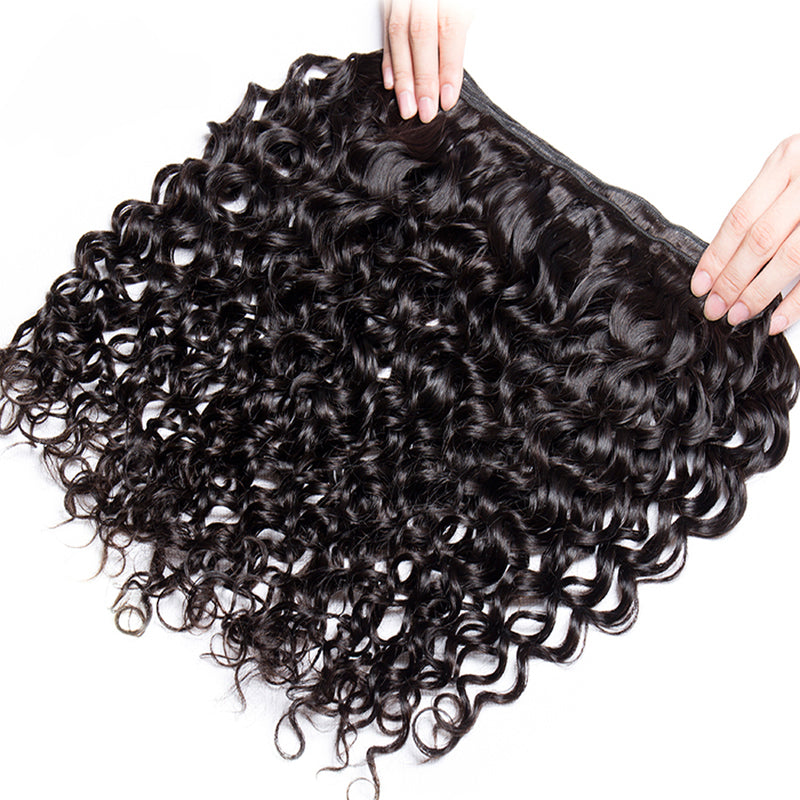 Brazilian Water Wave 3 Bundles With 4x4 Closure Human Hair - pegasuswholesale