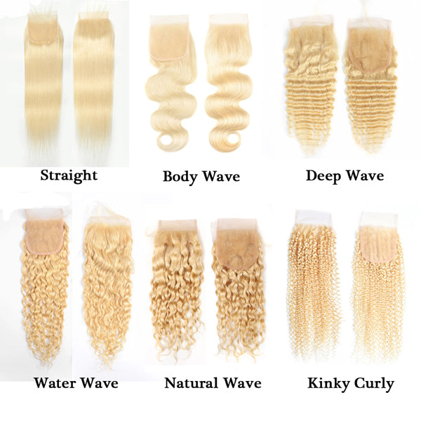 613 Blonde 4X4 Transparent Lace Closure - pegasuswholesale