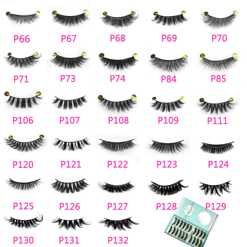 10 Pairs 3D Soft Faux Mink False Eyelashes Natural Messy 【PEGE01】 - pegasuswholesale