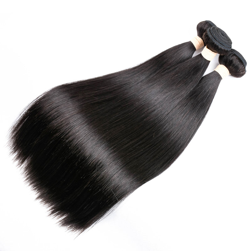 3 Bundles With 4x4" lace Closure Brazilian Hair Straight - pegasuswholesale