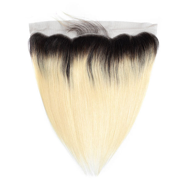 #613 Blonde Straight Ear to Ear 13x4 Lace Frontal preplucked - pegasuswholesale
