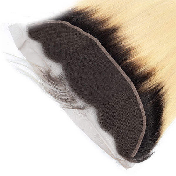 #613 Blonde Straight Ear to Ear 13x4 Lace Frontal preplucked - pegasuswholesale