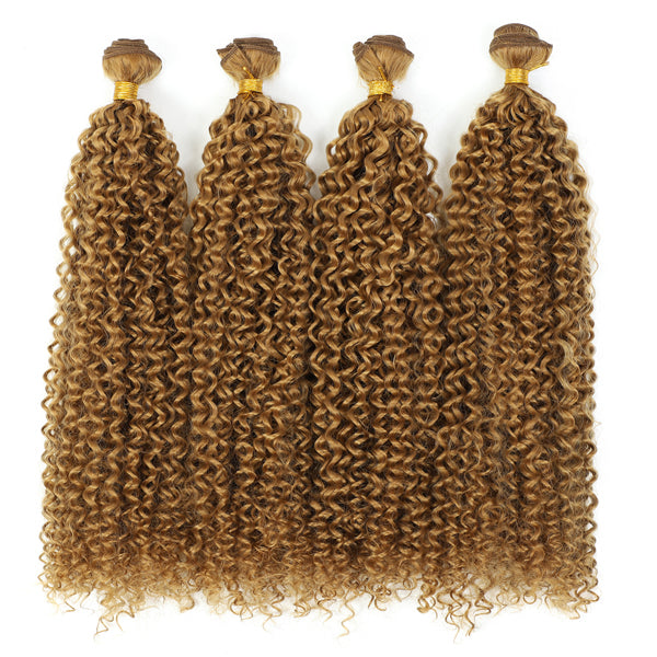 Afro Curly Bundles Hair 3/4pcs/pack (Black 613 Blonde #27 Color) - pegasuswholesale