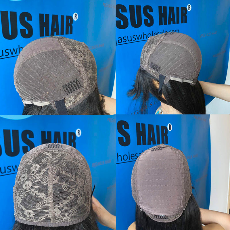 High Quality Full Machine Made Wigs Straight Human Hair - pegasuswholesale