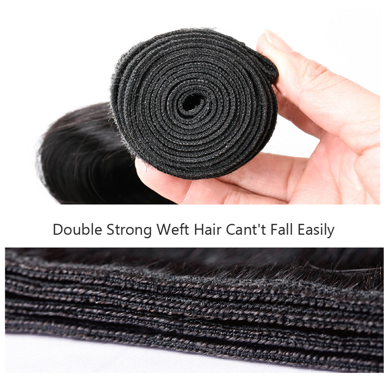 3 Bundles With 4x4" lace Closure Brazilian Hair Straight - pegasuswholesale