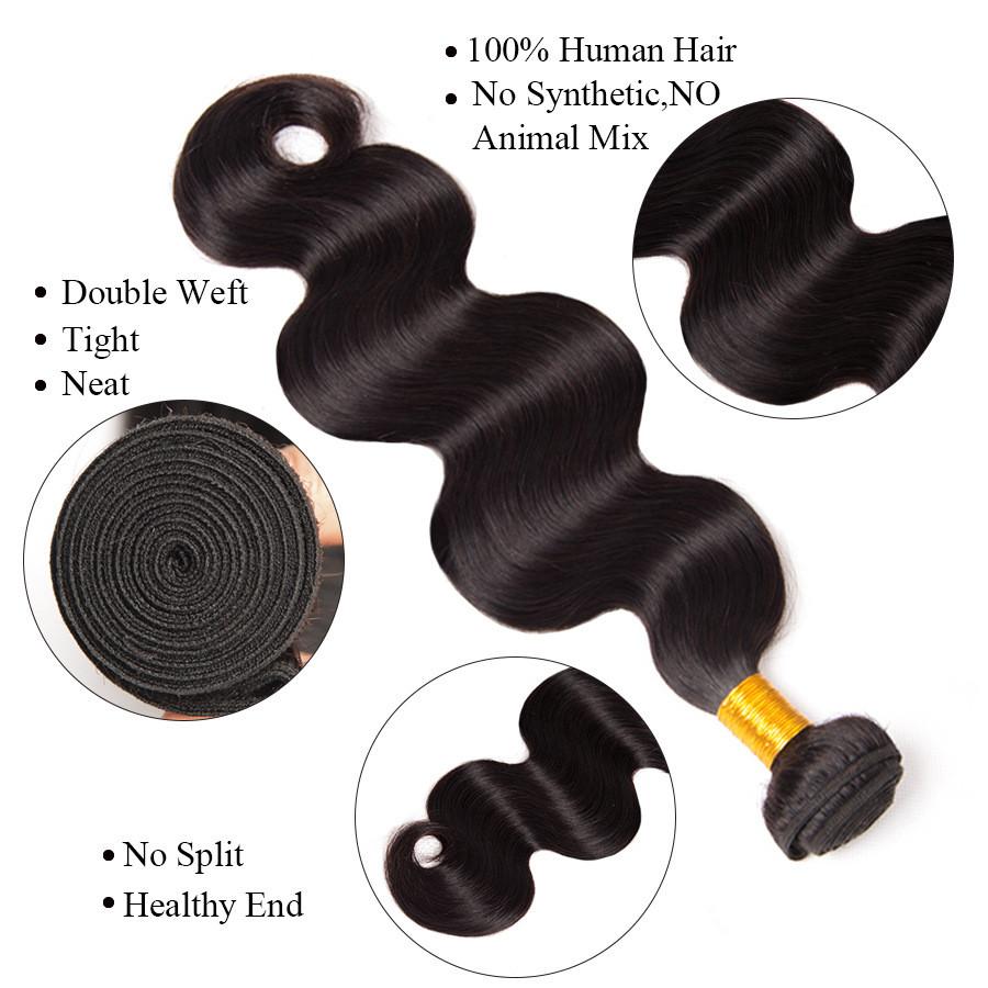 3 Bundles Brazilian Human Hair Body Wave - pegasuswholesale