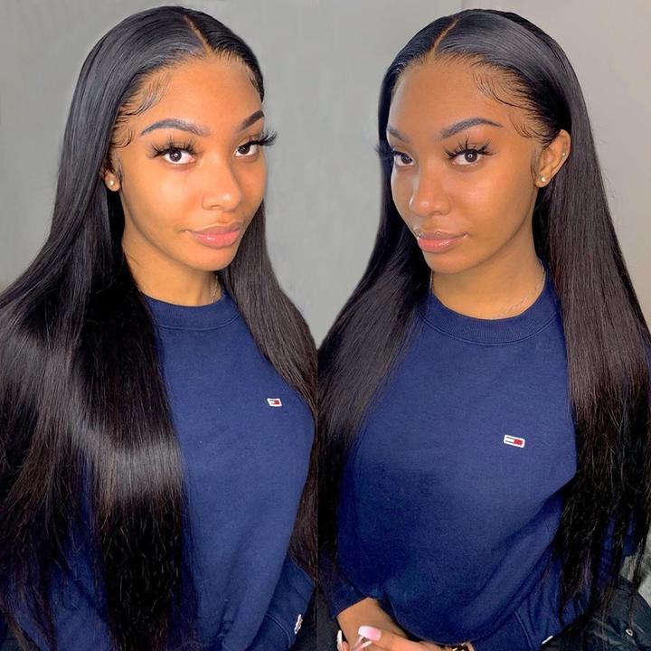 13x4 Transparent Lace Frontal Wig Straight 150% 180% - pegasuswholesale