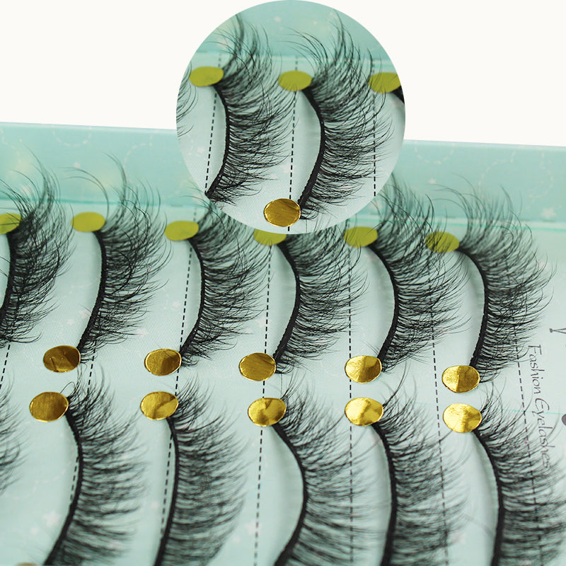 10 Pairs 3D Soft Faux Mink False Eyelashes Natural Messy 【PEGE01】 - pegasuswholesale