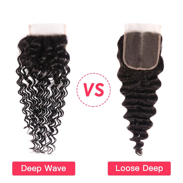 Wholesale 5PCS Transparent Lace Closure Frontal Loose Deep Wave Human Hair