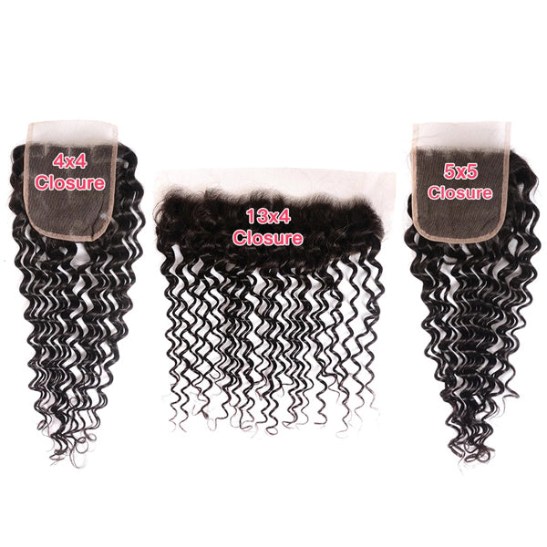 Wholesale 5PCS Transparent Lace Closure Frontal Loose Deep Wave Human Hair