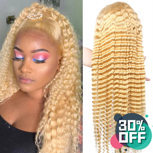 Transparent 613 Blonde Deep Wave Lace Frontal Wigs - 【PWH5290】 - pegasuswholesale