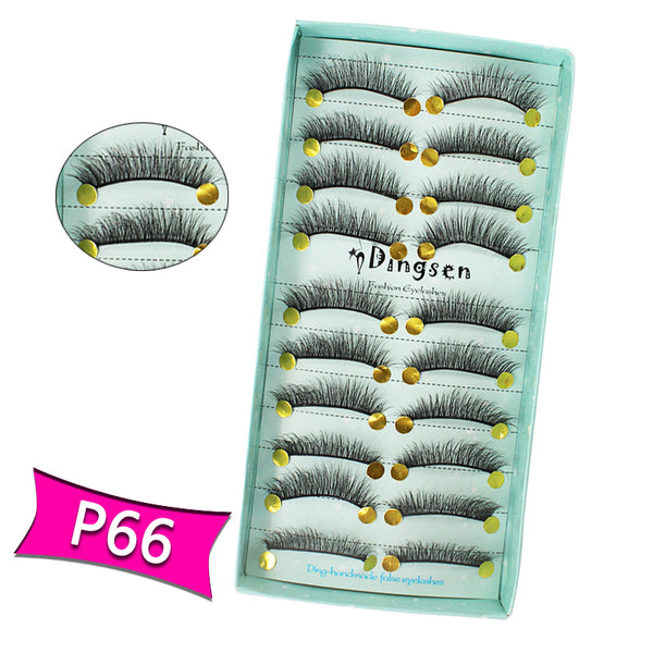 10 Pairs 3D Soft Faux Mink False Eyelashes Natural Messy 【PEGE01】 - pegasuswholesale