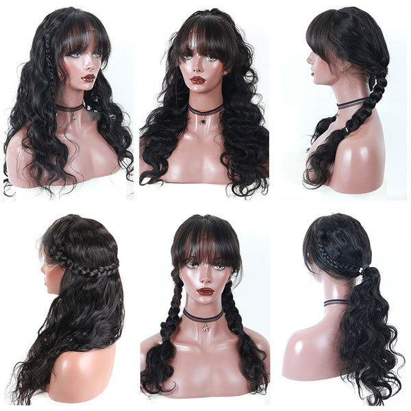 Body Wave with Bang 13x6 Lace Wig - 【PWH6502】 - pegasuswholesale