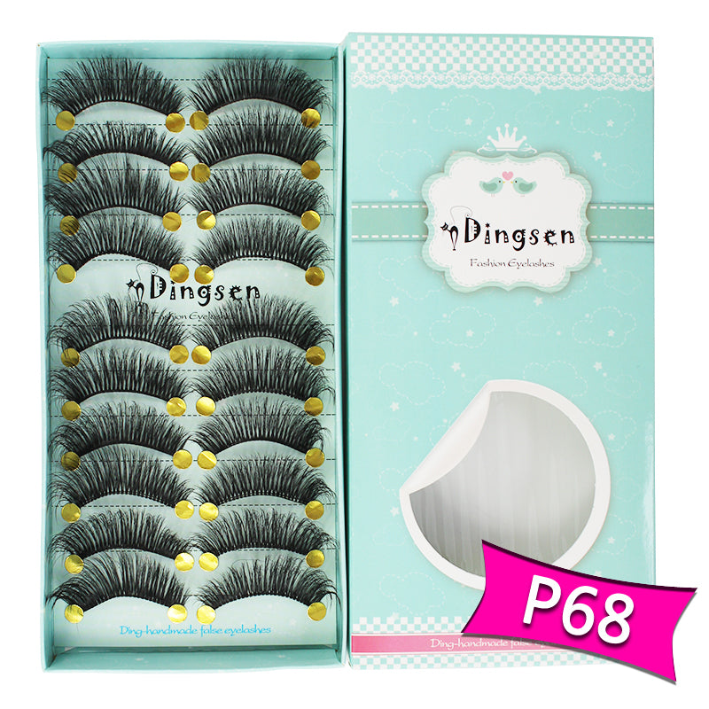 10 Pairs 3D Soft Faux Mink False Eyelashes Natural Messy 【PEGE01】 - pegasuswholesale