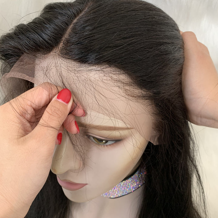 New Pre-Made Fake Scalp Wig Brazilian Virgin Human Hair Lace Front Pre-Made Bold Cap Wig - pegasuswholesale