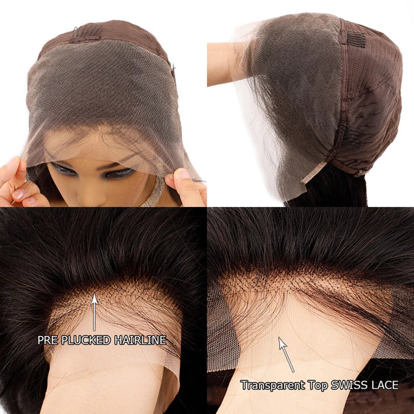 Transparent Lace Frontal Closure Wig Loose Wave 4x4 5x5 13x4 Human Hair - pegasuswholesale