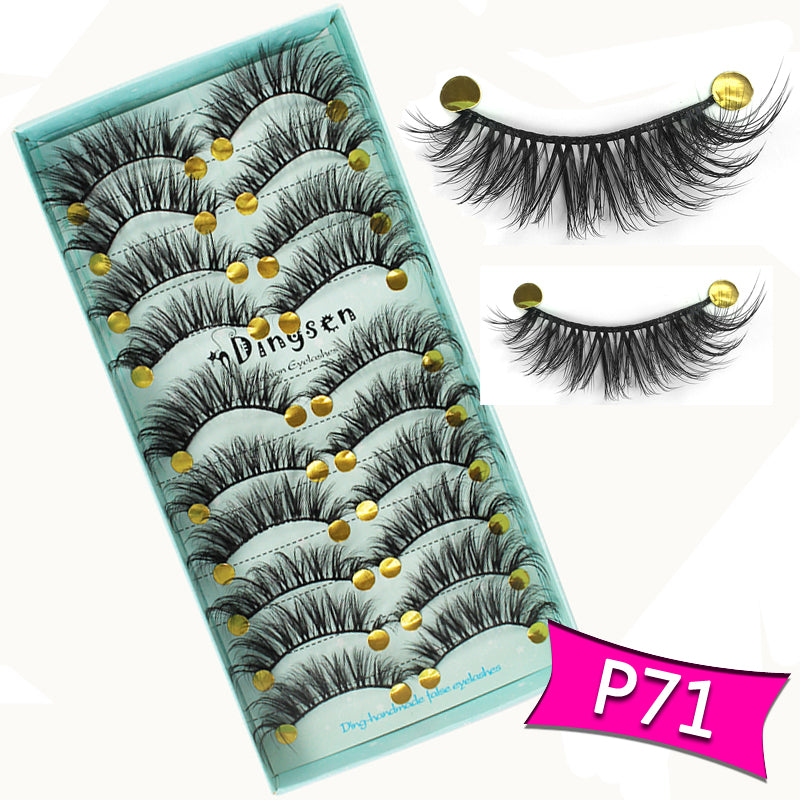 10 Pairs 3D Soft Faux Mink False Eyelashes Natural Messy 【PEGE01】 - pegasuswholesale