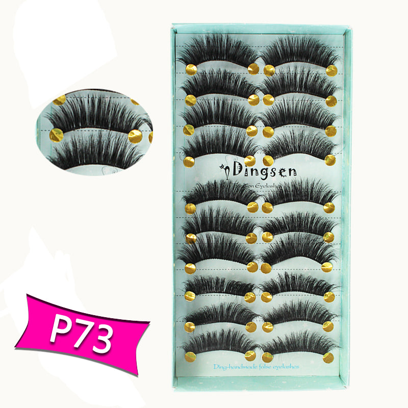 10 Pairs 3D Soft Faux Mink False Eyelashes Natural Messy 【PEGE01】 - pegasuswholesale
