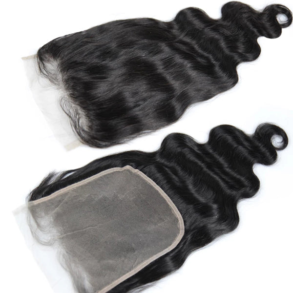 7x7" Transaprent Lace Closure Body Wave Brazilian Human Hair - pegasuswholesale