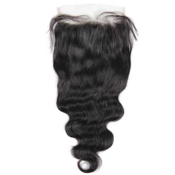 7x7" Transaprent Lace Closure Body Wave Brazilian Human Hair - pegasuswholesale