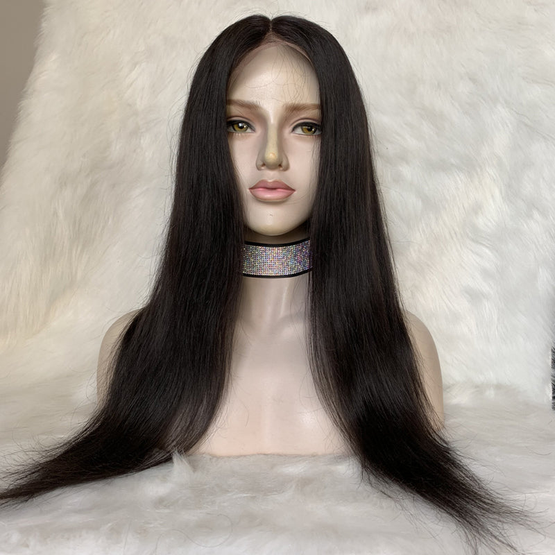 New Pre-Made Fake Scalp Wig Brazilian Virgin Human Hair Lace Front Pre-Made Bold Cap Wig - pegasuswholesale