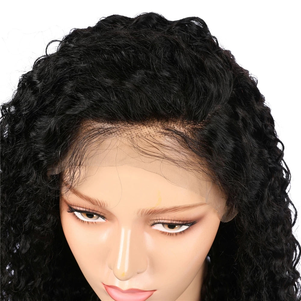 Transparent Lace Frontal Closure Wig 4x4 5x5 13x4 Curly Human Hair 150% 180% - pegasuswholesale